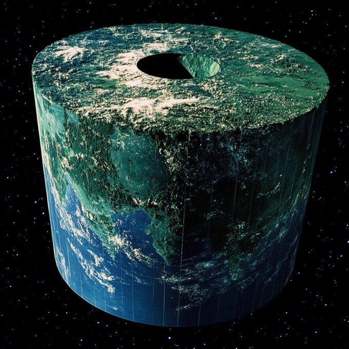 Artistic illustration representing Anaximander's view of the Earth