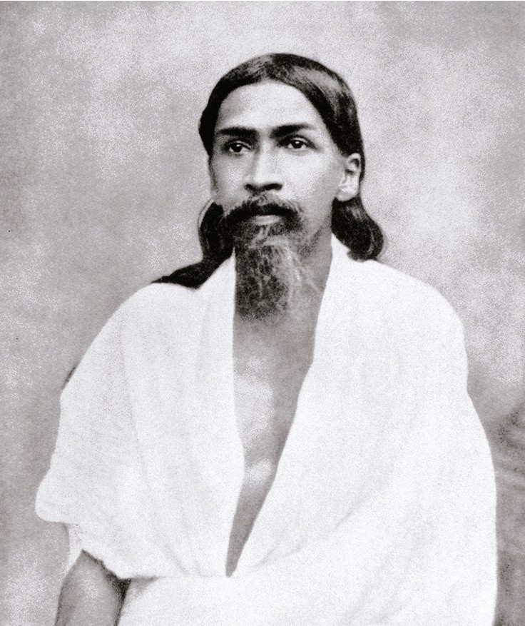 Portrait-style representation of Sri Aurobindo