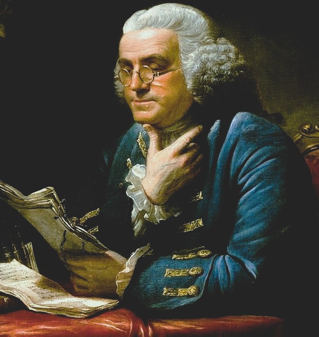 Artistic representation of Benjamin Franklin