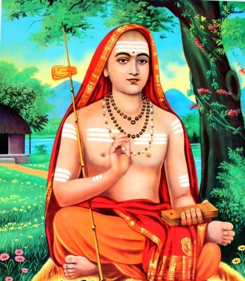 Traditional representation of Adi Shankaracharya