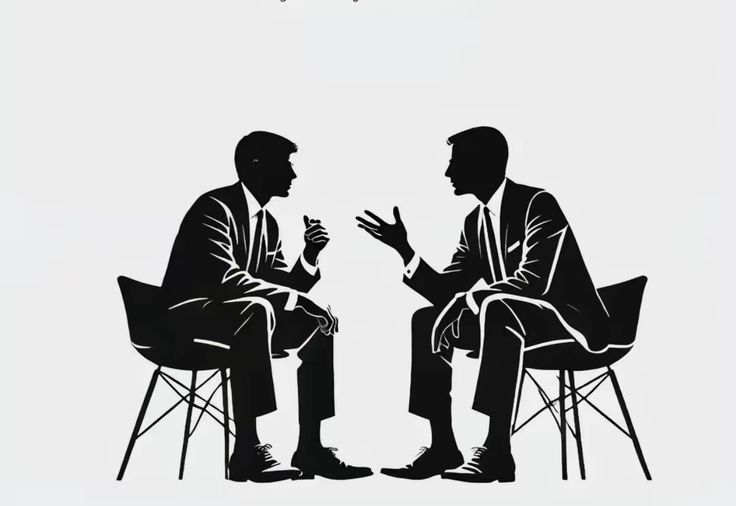 Two people in conversation representing testimony and social knowledge
