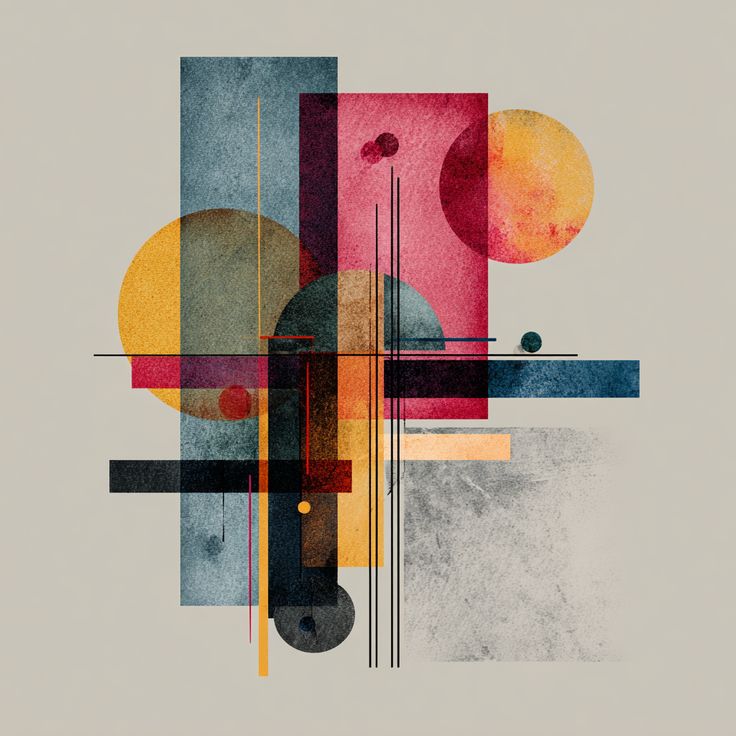 An abstract geometric composition