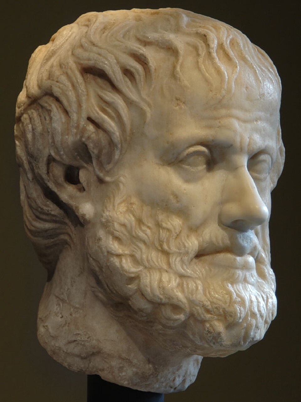 Bust of Aristotle, an influential philosopher of virtue ethics