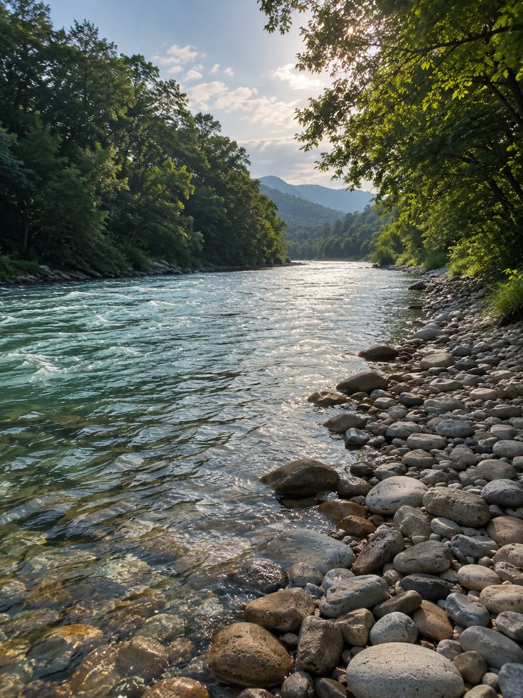 River representing Heraclitus' philosophy of change and flux