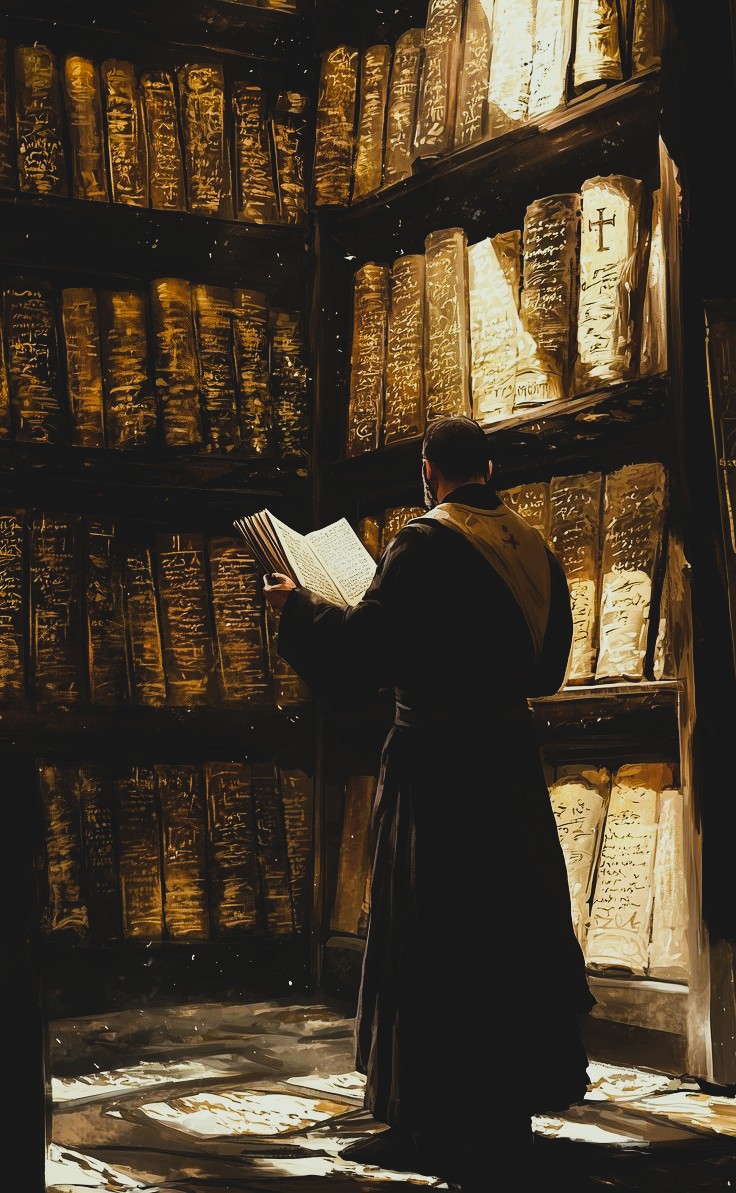 Historical books and artifacts representing the philosophy of history