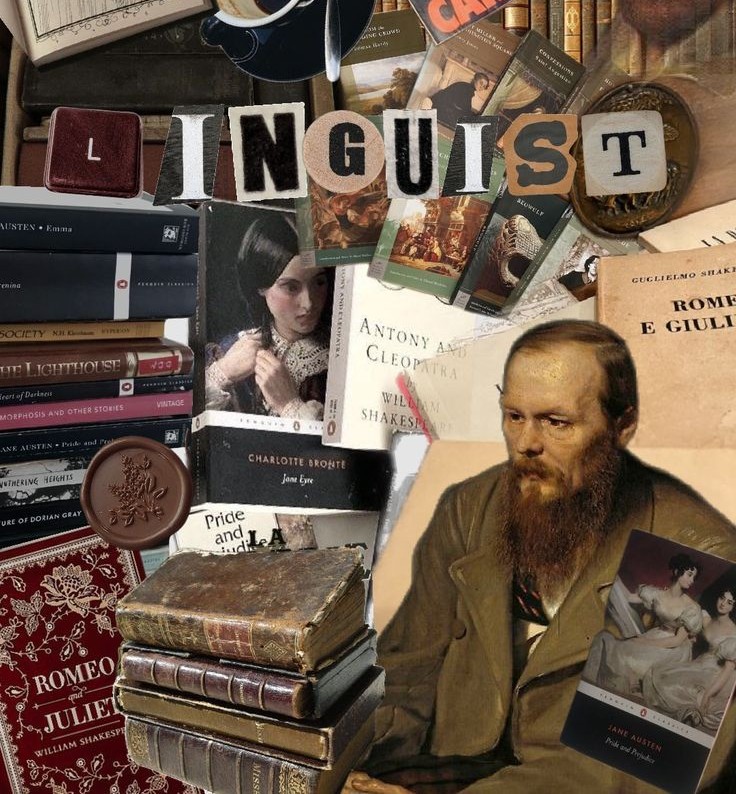 Antique lettering representing the philosophy of language