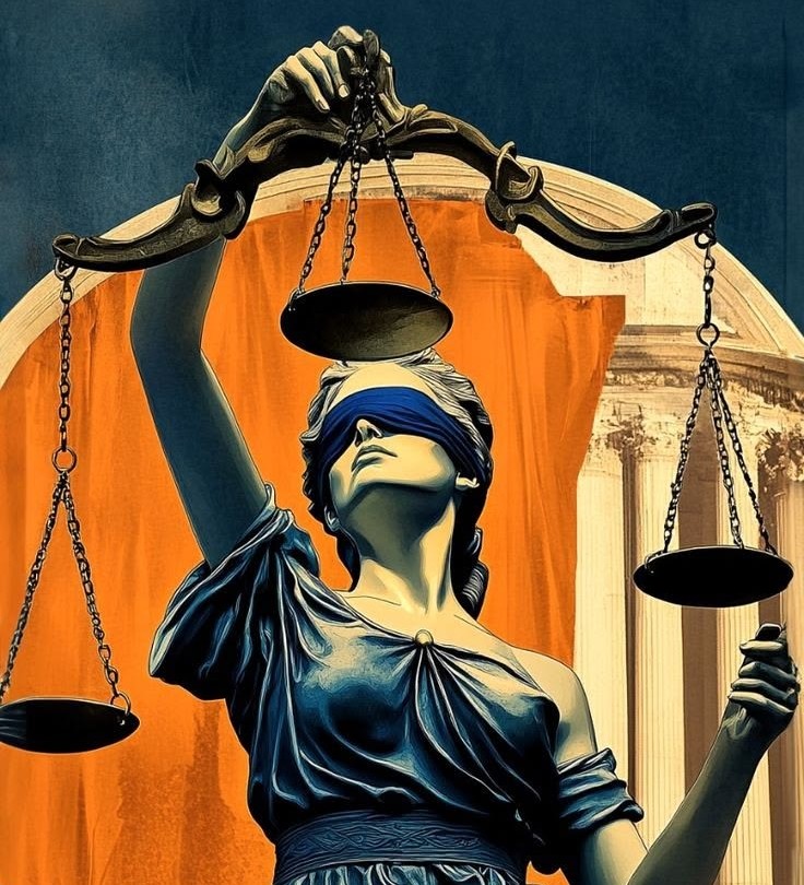 Scales of justice representing jurisprudence