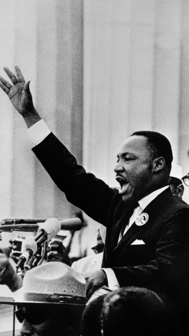 Portrait representing Martin Luther King Jr as representative.