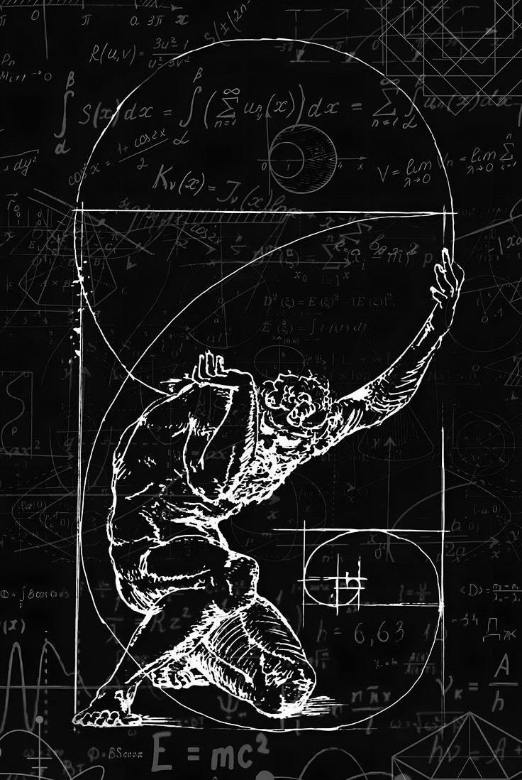 Mathematical symbols representing the philosophy of mathematics