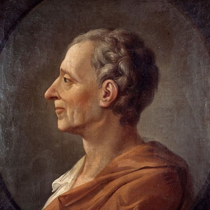 Portrait representation of Montesquieu, French Enlightenment philosopher and political thinker