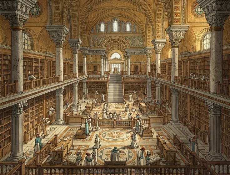 A Renaissance library or study