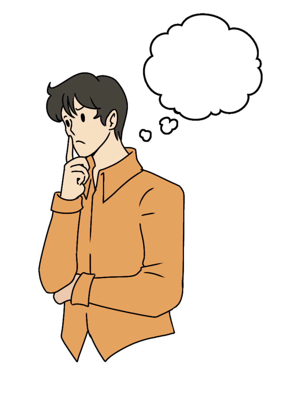 A person thinking about philosophical questions in ethics